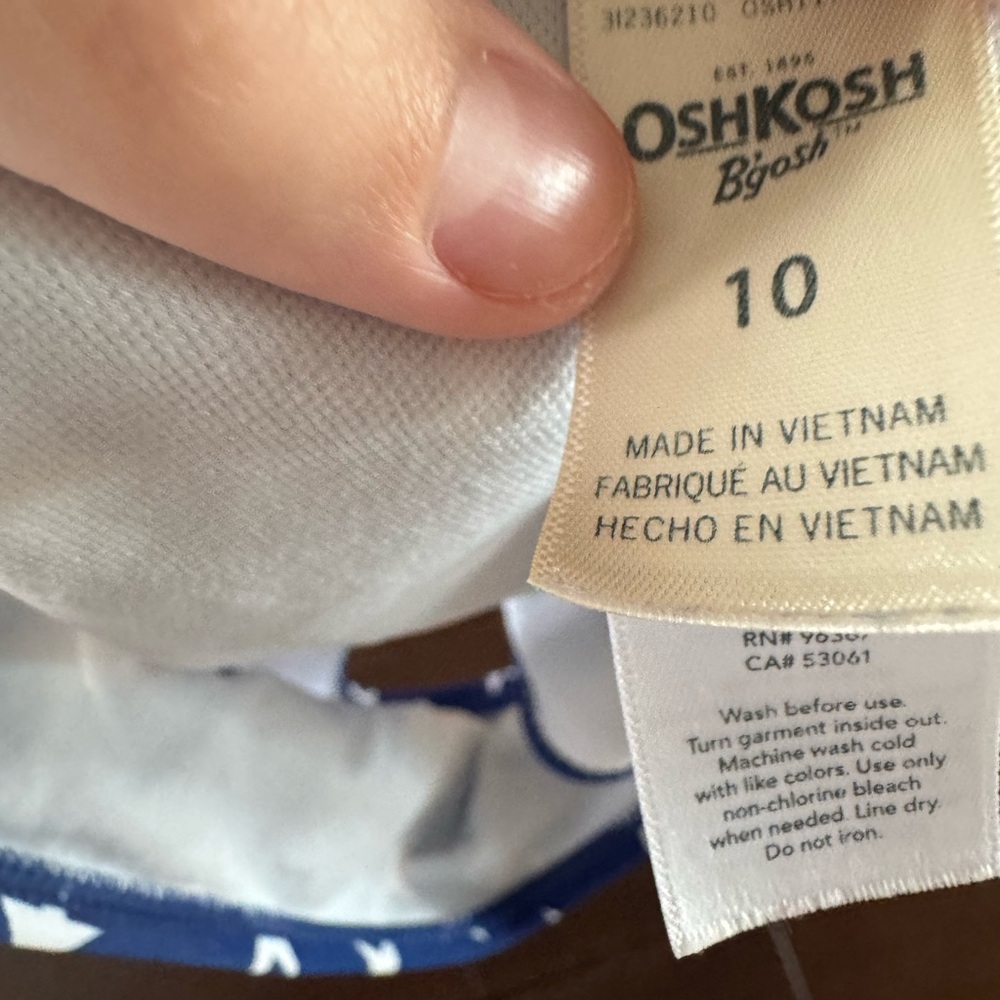 OshKosh B'gosh Red and White Striped Swimwear - Picture 3 of 3